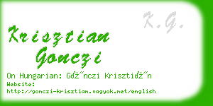 krisztian gonczi business card